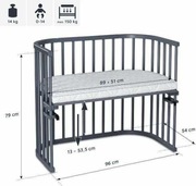 !! WYPRZEDAŻ !! Łóżeczko boczne BABYBAY BOXSPRING 