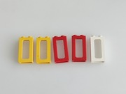 Stare Lego okna Train 4035 białe czerwone żółte, white red yellow 