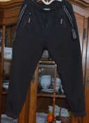 Spodnie dresowe męskie ELITE XXL | 100% Bawełna | Grafitowe | Stan BDB