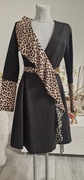 Original Luksusowa sukienka Cavalli – elegancja i styl! Czarna Leo IT44, 38