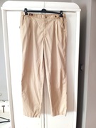 beżowe kremowe damskie uniseks spodnie bojówki stare retro vintage 38M