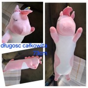 Długa maskotka poduszka jednorożec 75cm