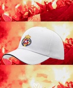 Wisła Kraków czapka z daszkiem biała przewiewna na lato kibicowska