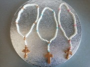 Różaniec cukrowy tort komunia krzyżyk masy cukrowe