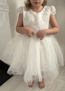 Sukienka księżniczka odkryte plecy / kokarda 