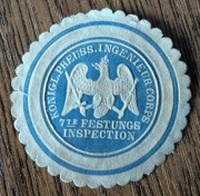 7 Korpus Inżynieryjny - Inspektorat fortyfikacji, zalepka - rzadki fant 