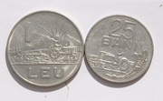 Rumunia 1 leu 25 bani 1966 zestaw 2 monet Stan !!