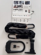 Hiplok E-DX U lock i zapięcie łańcuchowe ALL BLACK Długość zapięcia 114 cm