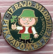Odznaka PTTK 17 Rajd Młodzieży Radom 1983