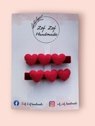 Spinki czerwone serduszka 