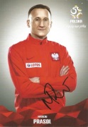 Marcin PRASOL autograf! Oficjalna karta PZPN POLSKA 