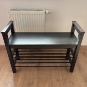 IKEA ławka na buty z siedziskiem czarna