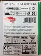 KPR-FAST10x140KA4 Kołek ramowy na klucz