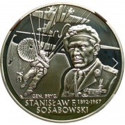 Srebrna moneta 10zł Gen. SOSABOWSKI  0,42 oz uncji Ag 999. Czytaj opis