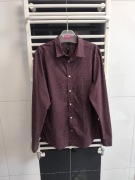 Elegancka bordowa koszula męska H&M XL slim fit – stylowa i zadbana