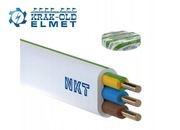 Przewód YDY pżo 3x2,5 biały 450/750V NKT faktura