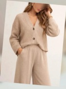 Sweter rozpinany H&M w odcieniach beżu roz. L/XL