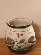 Donica wielootworowa ceramiczna na zioła miniszklarenka