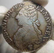 Srebrna moneta Francja, Ludwik XVI, Ecu 1784. Czytaj opis