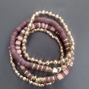 Bransoletki na gumkach, kolor złoty i czekoladowy