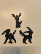 Pokèmon breloczki/zawieszki shiny umbreon 3szt.