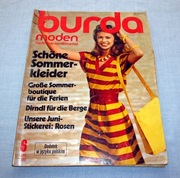 Burda Moden 6/1980 + wykroje Vintage Moda szycie krawiectwo patenty