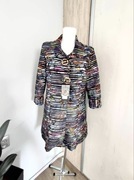 Nowy płaszcz wielokolorowy, lekki, krótki, elegancki, Izabel London M