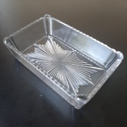 Taca na biżuterię szkło kryształowe Art Deco lata 30