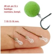 Akcesoria wędkarskie. Bagnety w rozmiarach.7-10-13-16mm. komplet 48szt.
