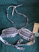 Stroj kapielowy- biustonosz we wzorki z wiazaniem XS 