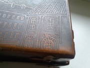 UNIKALNA SZKATUŁKA Zamek Królewski w Warszawie, rok 1840, ręczna robota