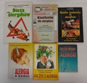 Zestaw książek tematyka alergia, odżywianie przy alergii