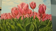 Tulipany kwiaty obraz ręcznie malowany 