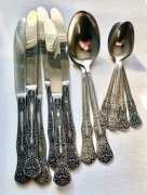 Vintage noże 6 szt, łyżki stołowe 2 szt.i łyżeczki 4 szt, stali nierdzewnej