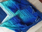 Chusta zrobiona szydelkiem + opaska