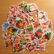 naklejki 50szt świąteczno-zimowe urocze rysunkowe anime scrapbooking