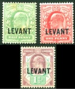 Wielka Brytania Lewant Turcja 1905 Mi 13-15 - King Edward VII MH