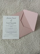 Zaproszenie ślubne jednokartkowe kolorowa koperta