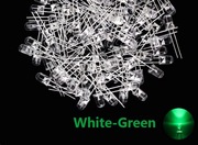 Dioda LED zielona, przeźroczysta, średnica 5mm, 10 szt.