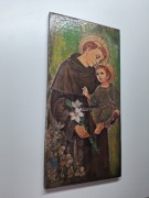 Obraz św Antoni na kaflu ceramicznym