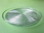 Szklana tacka dekoracyjna – tłoczony wzór spiralny podstawka ciasto owoce