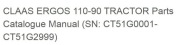 Katalog części Claas Ergos 90, 100, 110