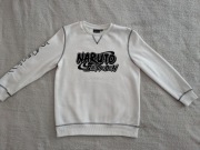 Biała bawełniana bluza dresowa z nadrukiem Naruto 152 - 158 Manga Anime