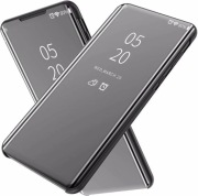 Etui FTRONGRT OnePlus 10T, lustrzana klapka, auto on/off, czarne