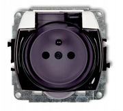 Gniazdo bryzgoszczelne z klapką i uziemieniem GPB-1ZD Karlik Trend