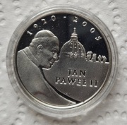 Moneta 10 zł 2005 r. Jan Paweł II 1920-2005, folder
