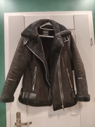 Kurtka ramoneska kożuszek zamszowy Pull&Bear XS