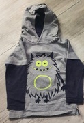 Bluza z kapturem z sympatycznym potworkiem, rozmiar 110