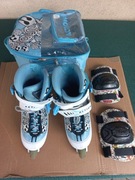 Łyżworolki Action  S (30-33) plus ochraniacze 