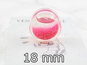 VENOM SNAKE nowy plug LIQUID różowy brokat plugi tunele do ucha 18mm VS150